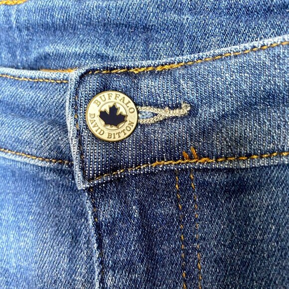 Buffalo David Bitton Alexa Mid Rise Skinny Jeans W33  Long Blue Denim - Picture 3 of 9